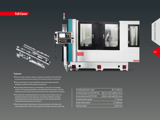 سنگ شکن بدون مرکز CNC با دقت بالا Super Strong Grinding Force Form Grinding برای آلیاژ سخت FX-24CNC