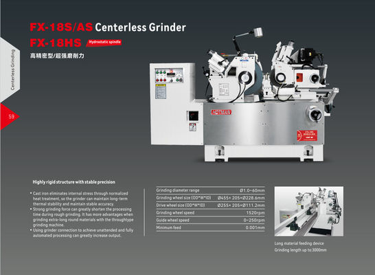 سیستم CNC ماشین آسیاب بدون مرکز زیمنس 828D با سیستم مدار فوجی ژاپن و قدرت موتور چرخ آسیاب 2-15KW