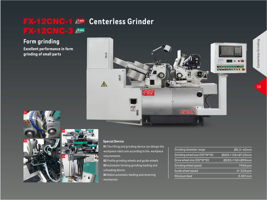 1950RPM سرعت چرخ آسیاب ماشین آسیاب بدون مرکز خودکار برای آسیاب دقیق